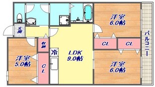 オーリッツコート甲南山手の物件間取画像